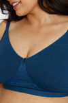 Zivame True Curv Beautiful Basics Single Layered Non Wired Full Coverage Minimiser Bra - Gibraltar Sea — thumbnail 4